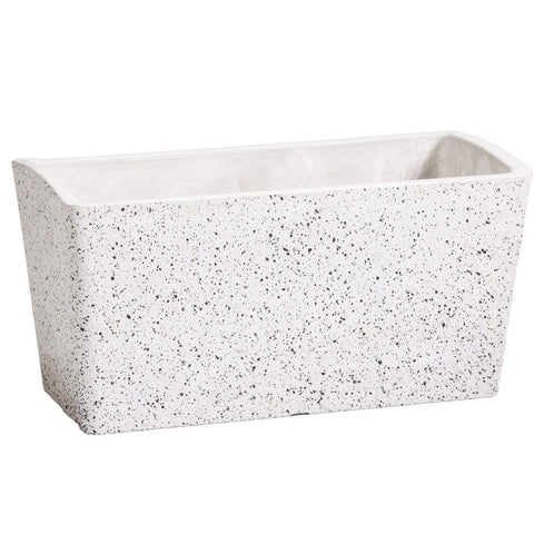 Imitation Stone Concrete White Rectangle Planter 50Cm