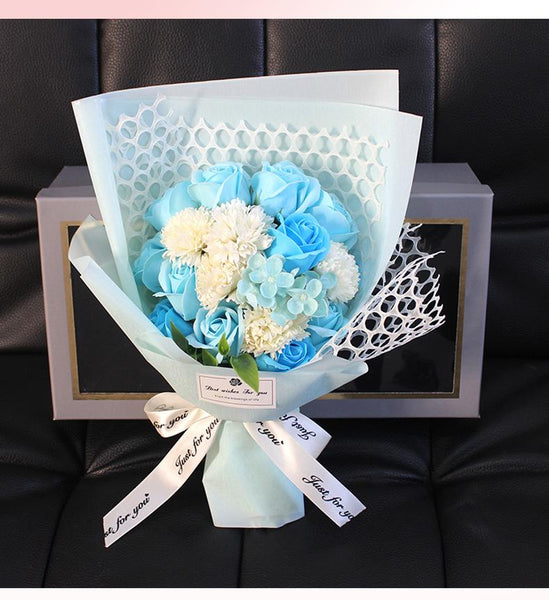 19 Soap Roses Bouquet Gift Box Valentine's Day Floral Décor