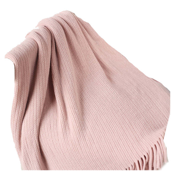 125Cm X 150Cm Warm Cozy Knitted Throw Blanket Pink Blankets