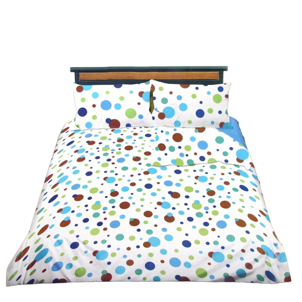 Galaxy Dots Blue Quilt Cover Set Queen Quilt Covers