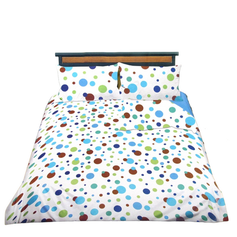 Galaxy Dots Blue Quilt Cover Set Queen Quilt Covers