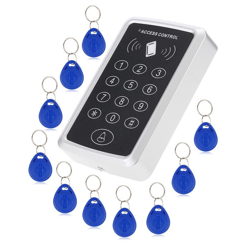 125Khz Single Door Proximity Rfid Card Access Control System Keypad Include 10Pcs Id Keyfobs Other Home Security