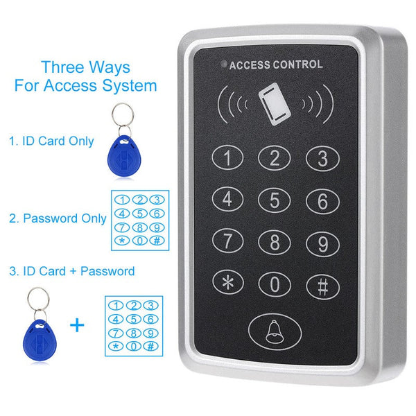 125Khz Single Door Proximity Rfid Card Access Control System Keypad Include 10Pcs Id Keyfobs Other Home Security