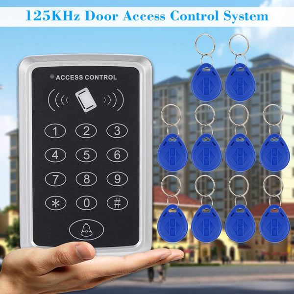 125Khz Single Door Proximity Rfid Card Access Control System Keypad Include 10Pcs Id Keyfobs Other Home Security