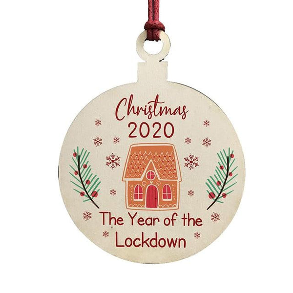 Lockdown Wooden Christmas Tree Ornaments 2020 Keepsakes