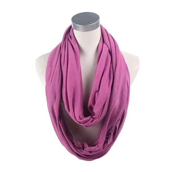 Soft Light Weight Infinity Scarf With Solid Colors Jersey Knit Loop Ring Circle New Scarves & Wraps