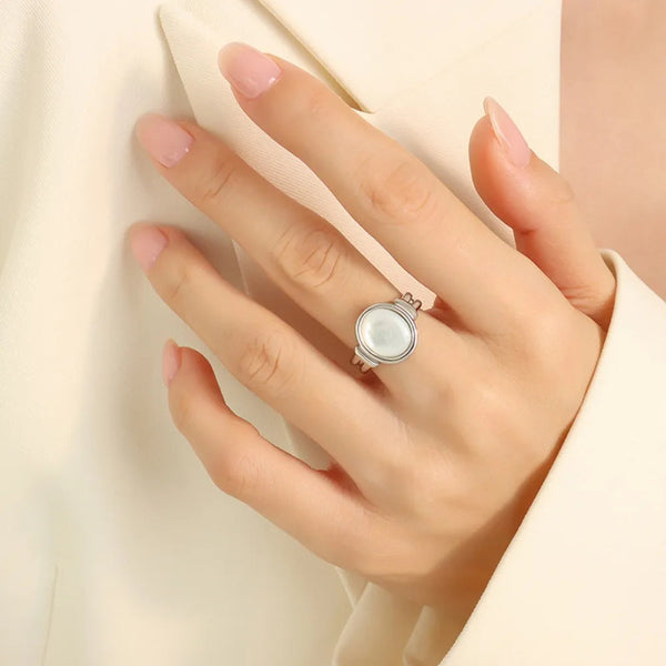 White Seashell Charming Ring Index Finger Accessory Rings