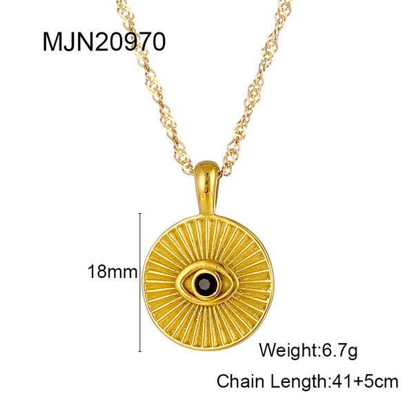French Round Eye Pendant With Elegant And High End Design Necklace Necklaces & Pendants