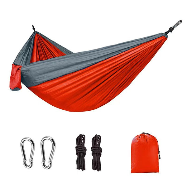 Light Double Nylon Camping Hammock With Straps. Great For Trips Beach Yard & Garden. Hammocks