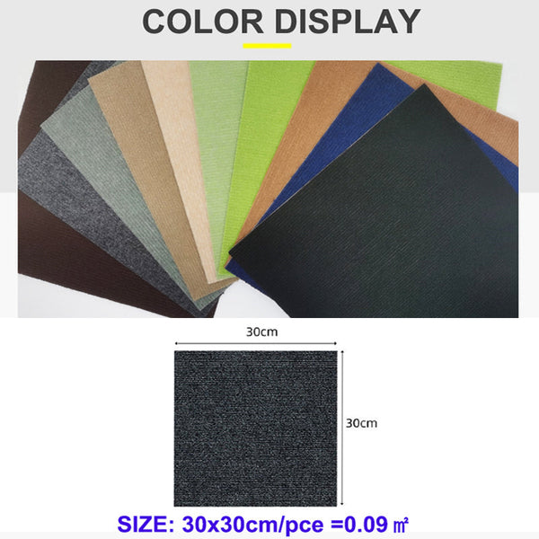 Splicing Mat Khaki 30 Centimetre 12 Pieces Removable Non Slip Patchwork Rugs Door Mats & Floor Mats