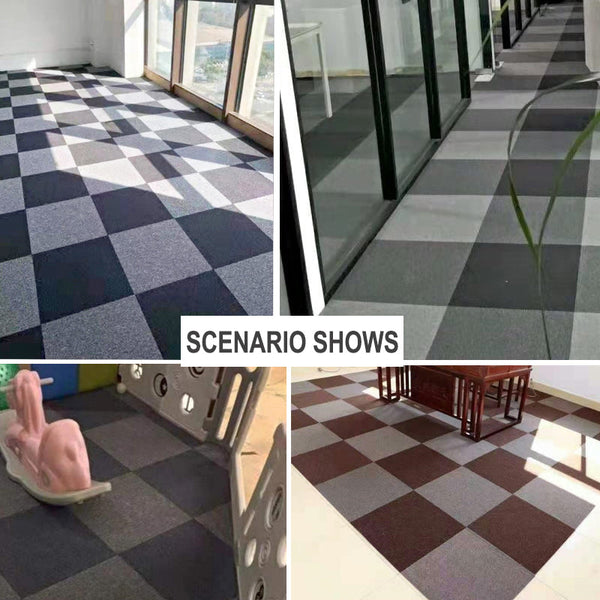 Splicing Mat Black 30 By Centimetre 6 Pieces Removable Non Slip Patchwork Rug Door Mats & Floor Mats