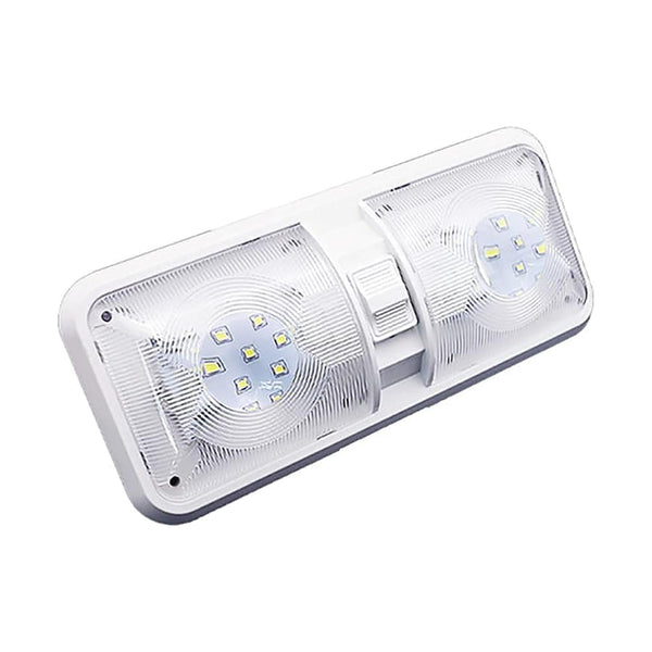 12V Rv Interior Led Ceiling Light Boat Camper Caravan Trailer Double Dome Lights