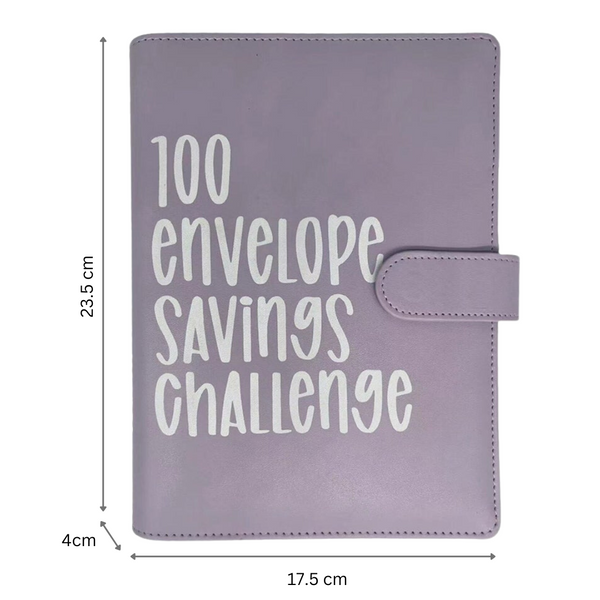 100 Envelope Challenge Binder Budget Planner Savings Book With 104 Card Slots Wallet