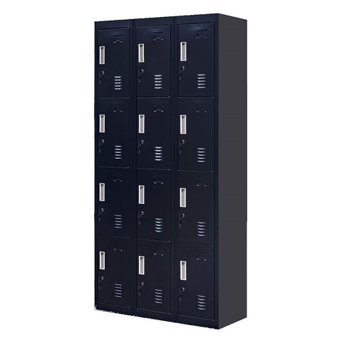 12 Door Locker For Office Gym Shed School Home Storage With Keys Cabinets & Cupboards