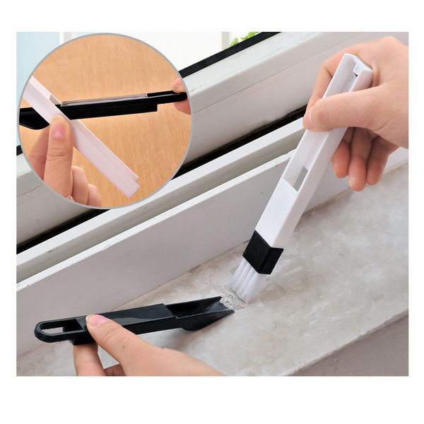 2In1 Multifunctional Window Crevice Groove Nook Dust Cranny Cleaning Tool