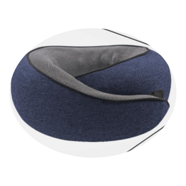 Navy Blue Ergonomic Memory Foam Travel Neck Pillow U Shaped Support For Naps & Journeys Pillows