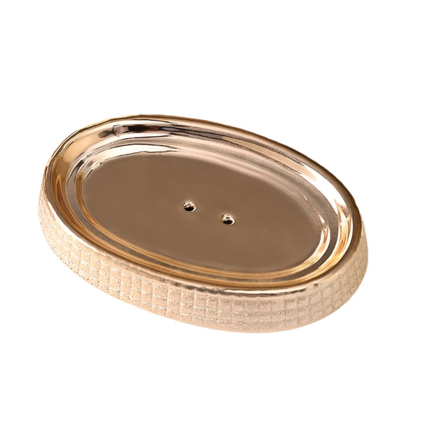 Home Bathroom Rose Gold Ceramic Cleaning Kit 4 Piece Set For Essentials Toilet Brushes & Holders