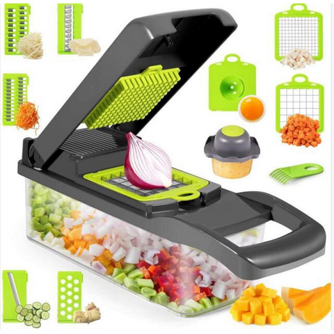 12In1 Manual Vegetable Chopper Kitchen Gadgets Food Onion Cutter Slicer Choppers