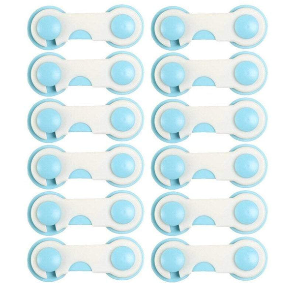 Pool Filters 12Pcs Child Security Protective Device Kids Box Drawer Cupboard Cabinet Wardrobe Door Fridge Safety Lock Buckle