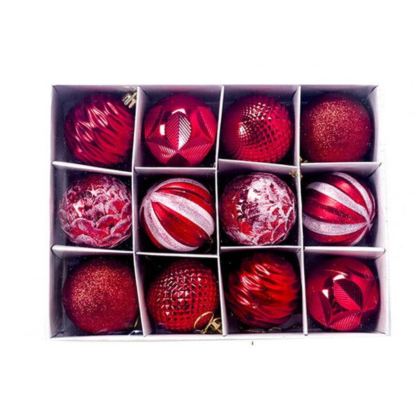 12Pcs Christmas Ball 6Cm Tree Decor Bauble Party Hanging Ornament For Xmas Decoration Gifts Seasonal Decorations
