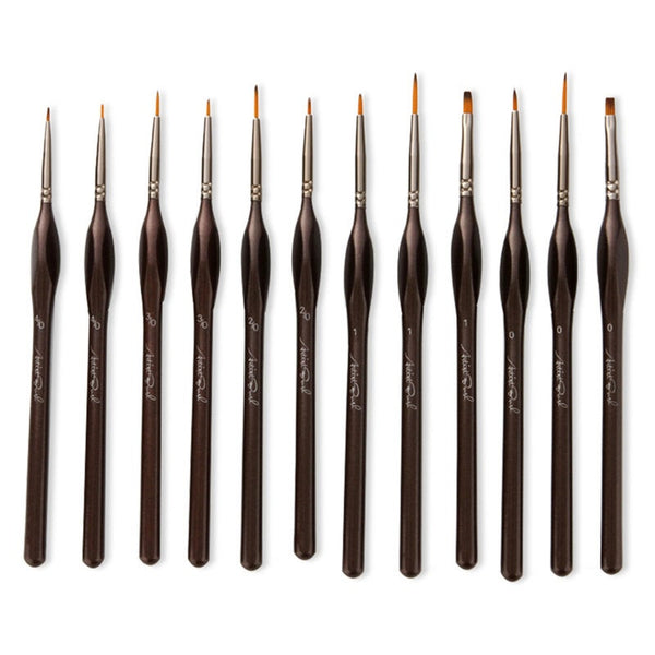 12Pcs Miniature Paint Brush Set Professional Nylon Acrylic Painting Brushes Watercolor Oil For Drawing Art Supplies Artists Brushes