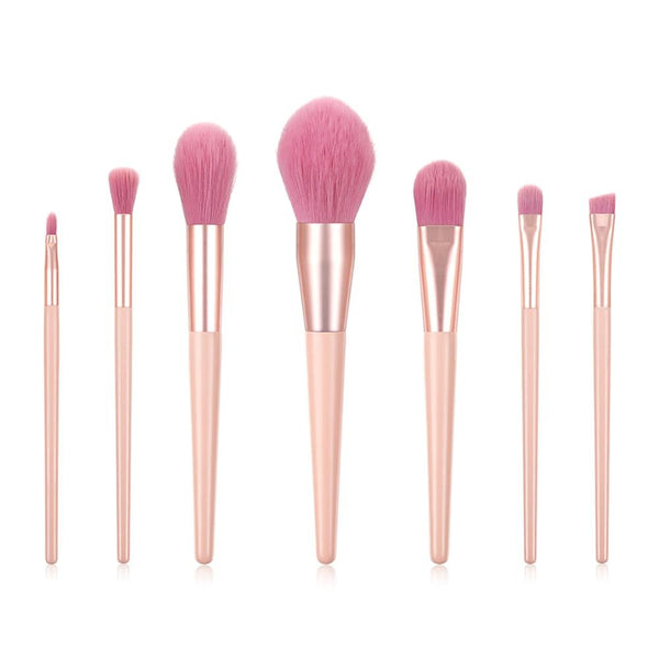 12 Pieces Nude Pink Makeup Kit Beauty Up Tool Loose Powder Concealer Brushes