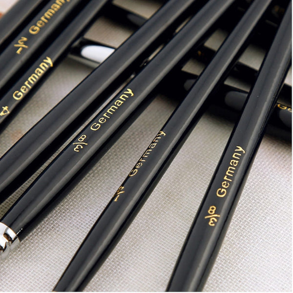 12Pcs Nylon Watercolor Paint Brushes Set Different Headed Multifunction Short Rod Oil Acrylic Painting Pen Art Supplies