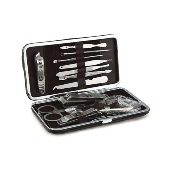 12Pcs Stainless Steel Nails Tool Deep Coffee Manicure & Pedicure Tools & Kits