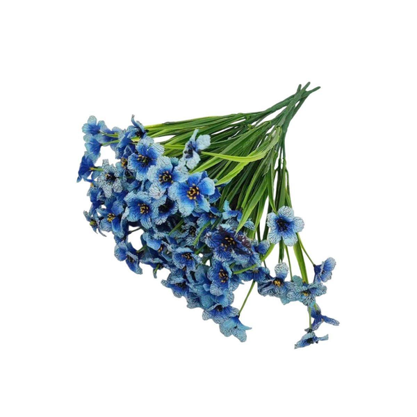 12Pcs Artificial Flowers Set For Home Decor Wedding Party Fake Floral Blue Artificial Plants