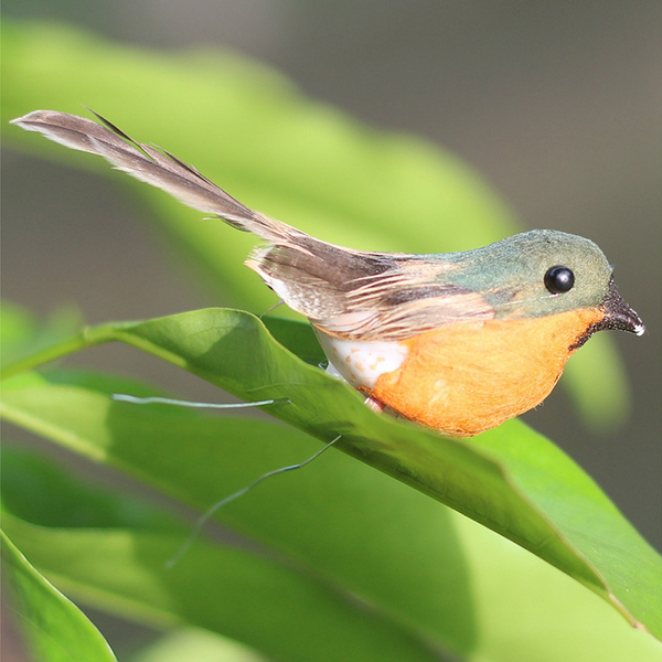 12Pcs Foam Artificial Robin Sparrow Birds Garden Yard Emulation Xmas Tree Decor Seasonal Decorations