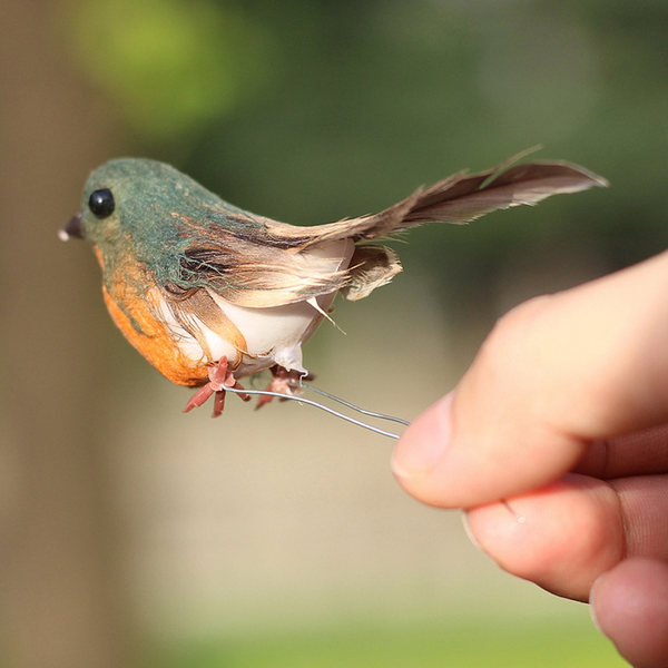 12Pcs Foam Artificial Robin Sparrow Birds Garden Yard Emulation Xmas Tree Decor Seasonal Decorations