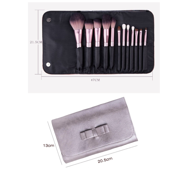 12 Pieces High Quality Makeup Set Foundation Blending Face Powder Blush Eye Brushes