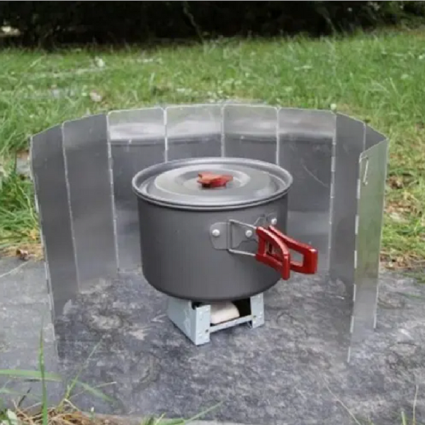 12 Plates Gas Stove Wind Shield Outdoor Camping Cooking Windproof Screen Other Camping Cooking Supplies