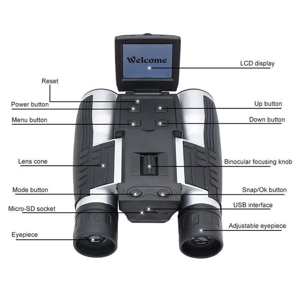 12X32 Digital Telescope 2.0 Inch Lcd Screen Binocular Hd Camera Photo Video Recording Outdoor Binoculars Binoculars & Monoculars