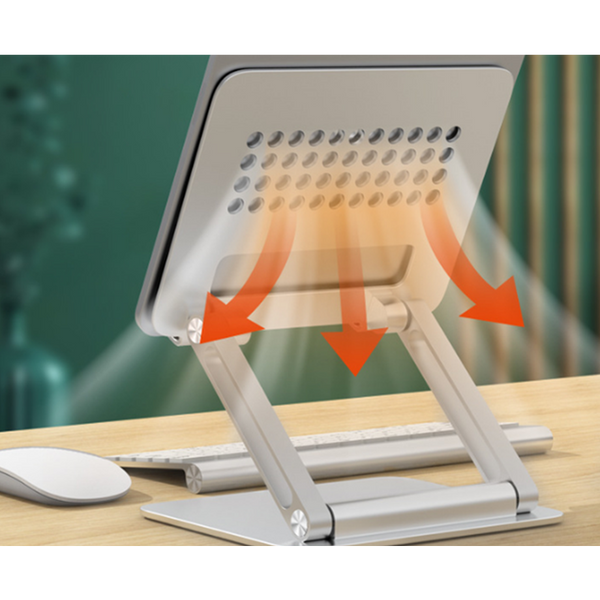 13.3 Inch Mobile Phone Tablet Computer Stand Aluminum Alloy Folding Liftable Desktop Ipad Display Stands Holders & Car Mounts