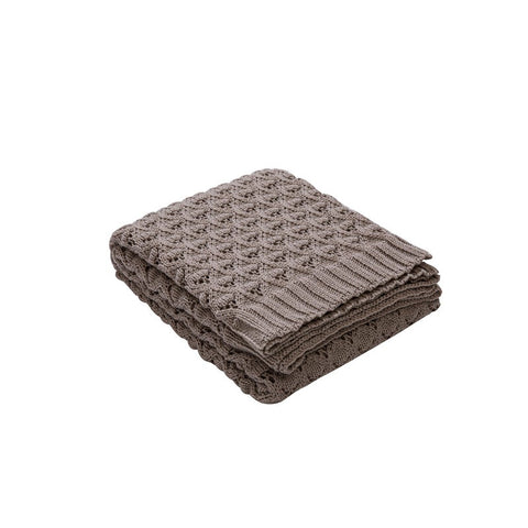 130 X 160Cm Cozy Throw Blankets Mid Gray Lattice Pattern