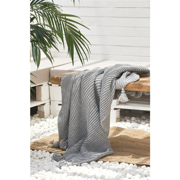 130 X 160Cm Cozy Throw Grey Blankets