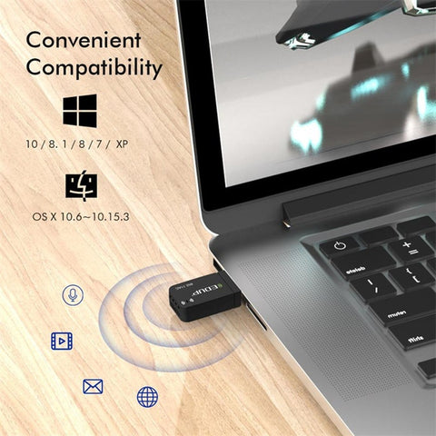 1300Mbps Usb Wifi Ac Adapter Dual Band Wireless Lan Network Card 802.11Ac Mini Portable Fi For Pc Laptop