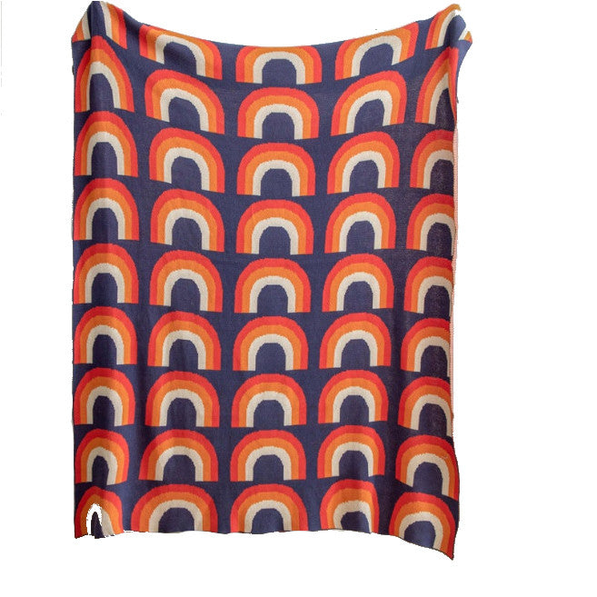 130 X 160Cm Cozy Throw Bohemian Style Rainbow Blankets