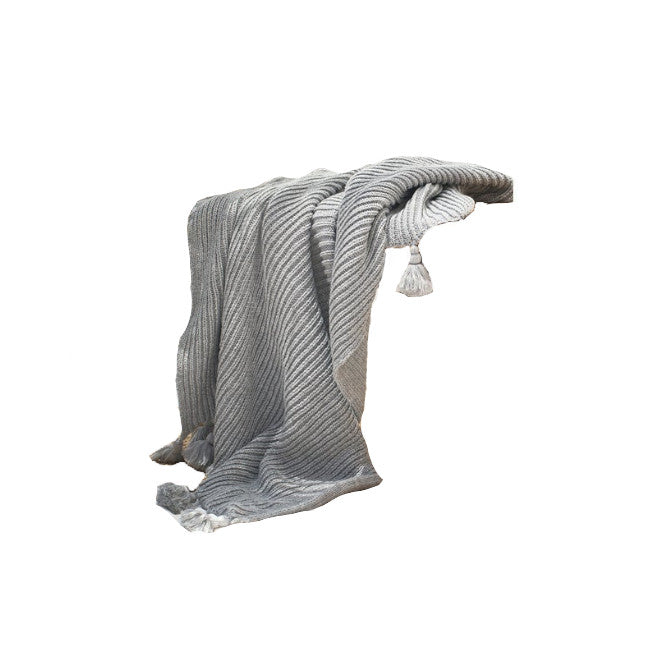 130 X 160Cm Cozy Throw Grey Blankets