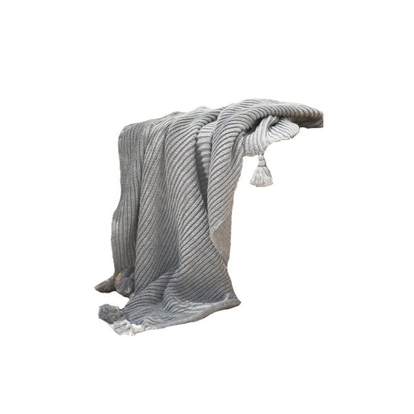 130 X 160Cm Cozy Throw Grey Blankets