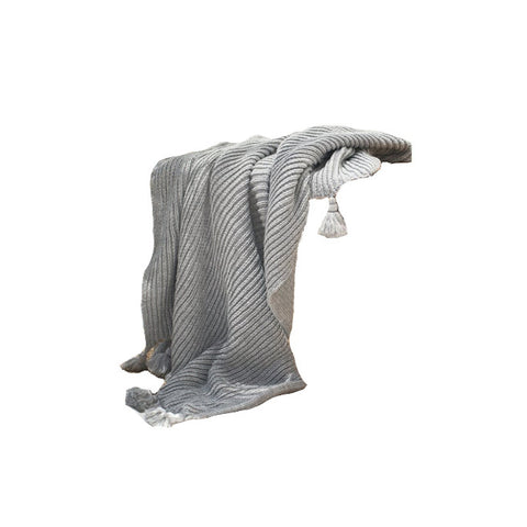 130 X 160Cm Cozy Throw Grey Blankets