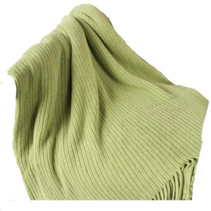 130Cm X 200Cm Warm Cozy Knitted Throw Blanket Green
