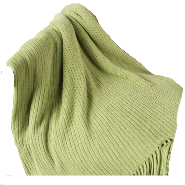 130Cm X 200Cm Warm Cozy Knitted Throw Blanket Green Blankets