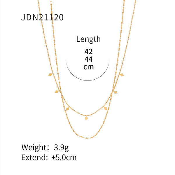 Double Layered Tassel Necklace French Fashion Niche Collarbone Chain Light Luxury Design Chains Necklaces