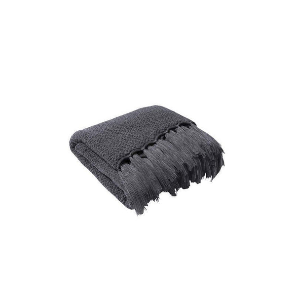130Cm X 160Cm Warm Cozy Knitted Throw Grey Blankets