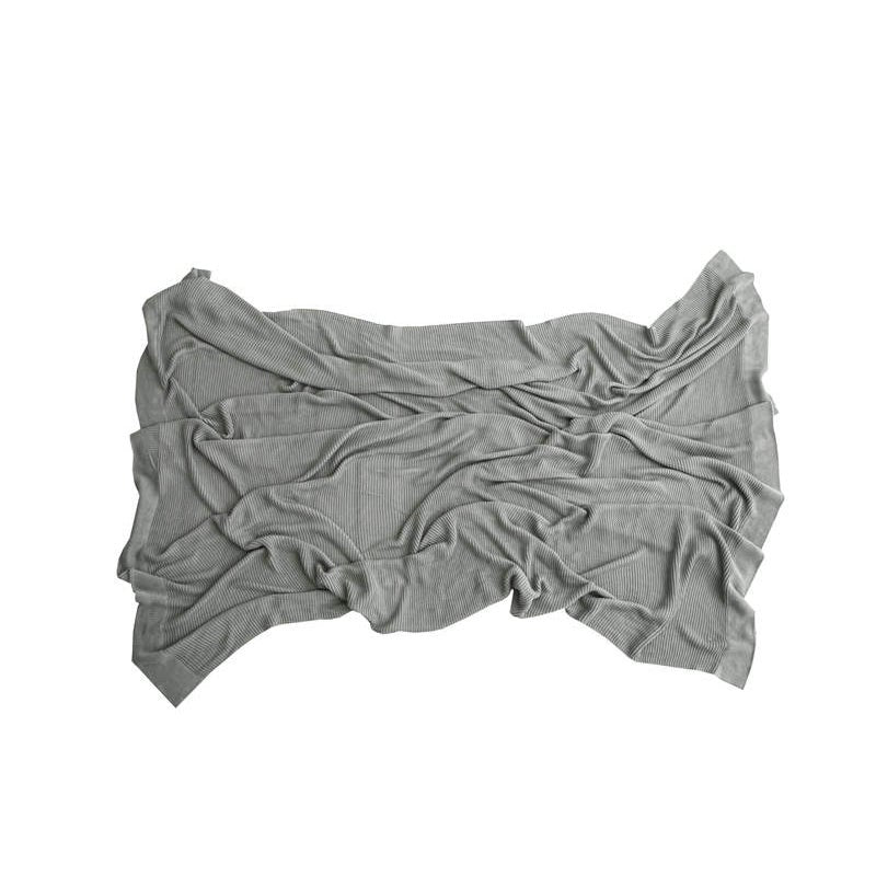 130Cm X 160Cm Warm Cozy Knitted Throw Grey Blankets