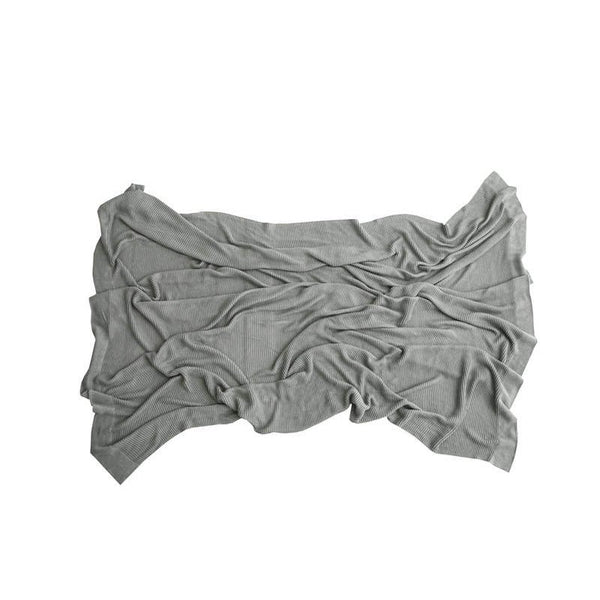 130Cm X 160Cm Warm Cozy Knitted Throw Grey Blankets