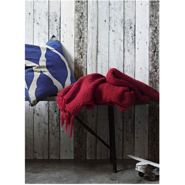 130Cm X 160Cm Warm Cozy Knitted Throw Red Blankets