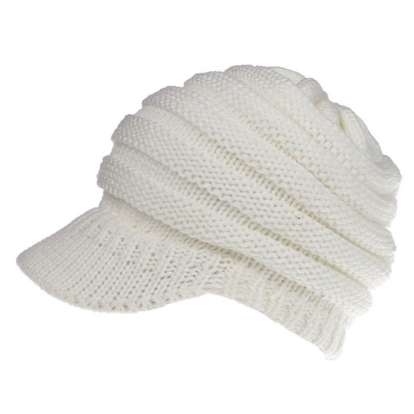 Women Ponytail Beanies Autumn Winter Soft Knitting Caps Warm Ladies Hats